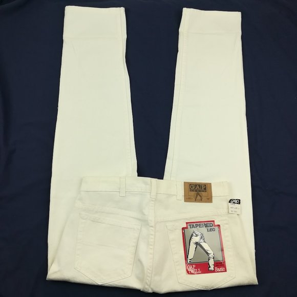 NWT Vintage 70s 80s Gap 33x33 Tapered Leg Denim Jeans USA Made